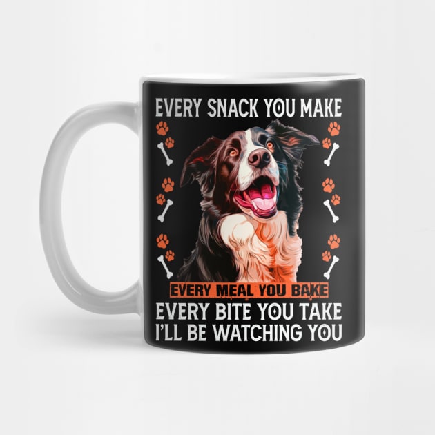 Collie Confidant: I'll Be Watching You on Vibrant Graphic Tee by HOuseColorFULL